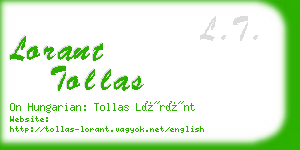 lorant tollas business card